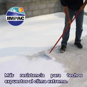 Impermeabilizante Acrílico Fibratado Blanco Impac 5000 3.8 L