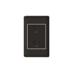 Placa de Contacto Duplex Color Negro Luxica