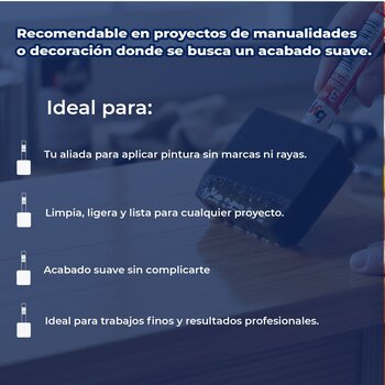 Brocha de Espuma Poliuretano Mayor Precisión 3" Pulgadas