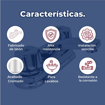 Llave Mezcladora Para Lavabo 4" cierre de compresión Rugo 24-I