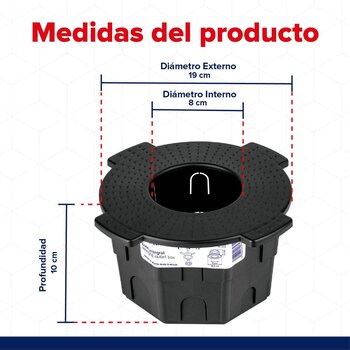 Bote Integral de Polietileno 10 cm Alto x 8 cm Diámetro