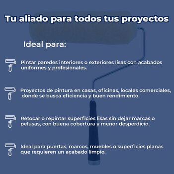 Rodillo de uso profesional para superficies lisas BYP 3/8 pulg