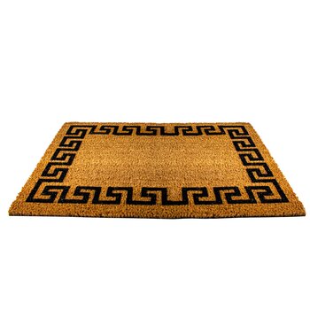 Tapete Antideslizante Llave Griega Negro Tostado 45X76cm