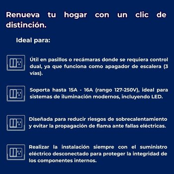 Placa Con 1 Apagador Sencillo Plata Luxica