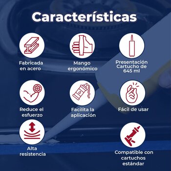 Pistola Calafateadora Presto Atlas Con Girador De Cartucho