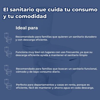 Sanitario Redondo Blanco Olimpia Helvex Grado Ecológico 3.8 LPD