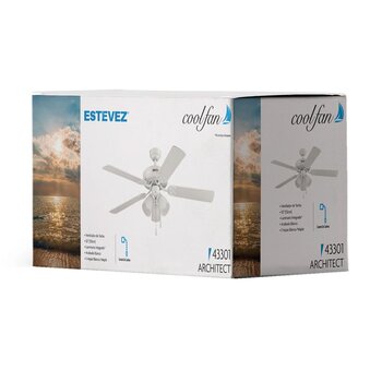 Ventilador de cielo CoolFan Architect Blanco 52 pulg