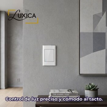 Placa Con 1 Apagador Sencillo Color Blanco Luxica
