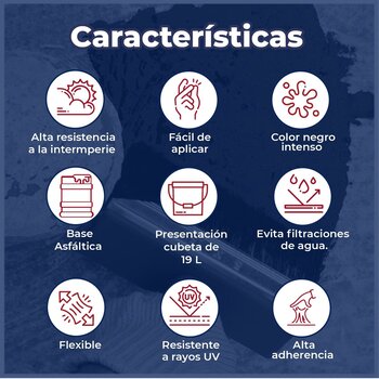 Cemento Plástico Negro Asfáltico Thermotek 4 Lt
