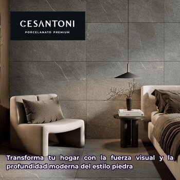 Piso Kiel Dark Tipo Piedra Cesantoni 60x120 cm Rectificado