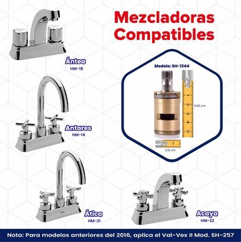 Mezcladora Lavabo Helvex 4 Pulgadas Atica HM-21