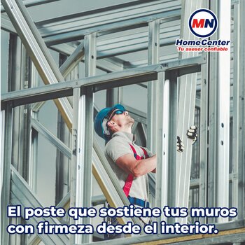 Poste Metálico Cal 26 4.10 cm x 2.44 ml