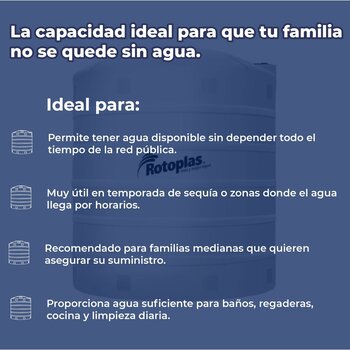 Tanque Agua Rotoplas Estándar Blanco 2500 L