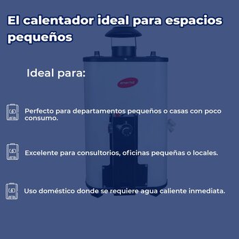 Calentador paso 5 L Iusa Enerhit Rápida Recuperación Gas LP